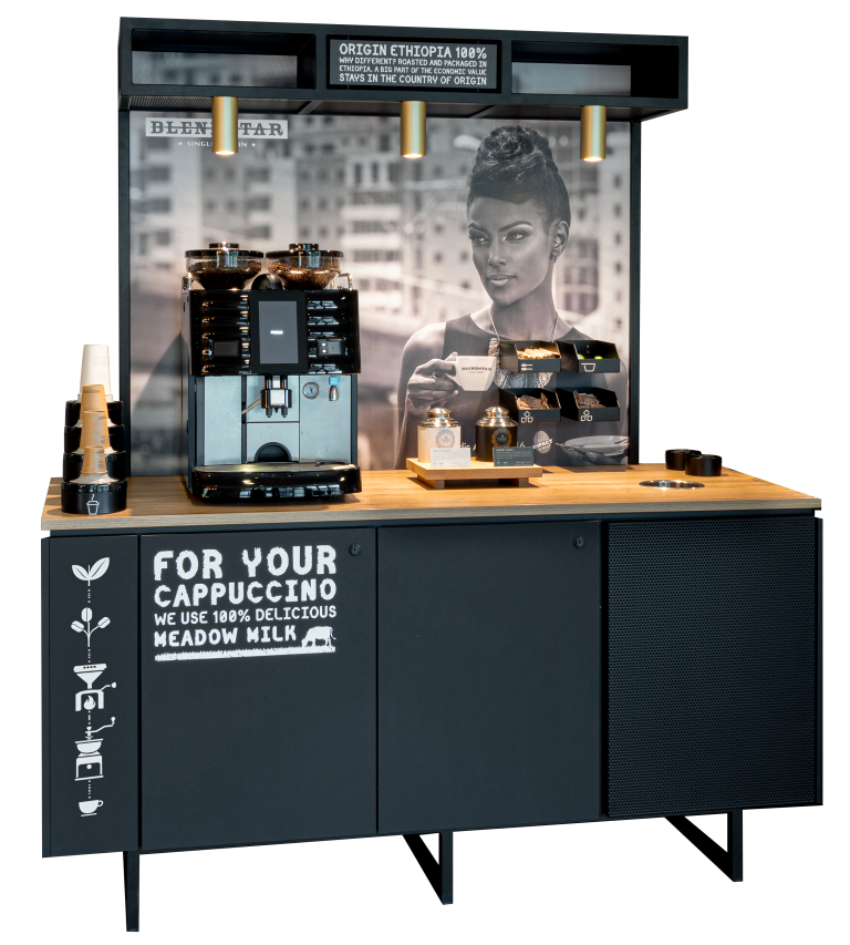 Coffeestation Blendstar Single Origin met Schaerer koffiemachine
